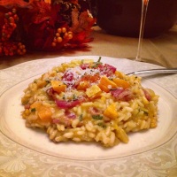 Comforting Roasted Butternut Squash, Bacon and Sage Risotto