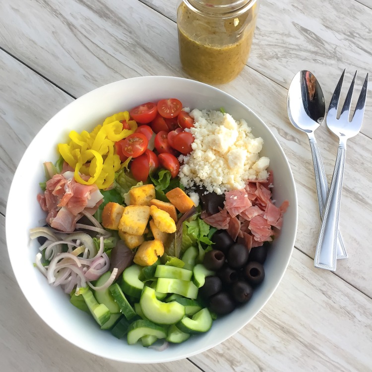 Chopped Italian Salad with Herbaceous Dressing 